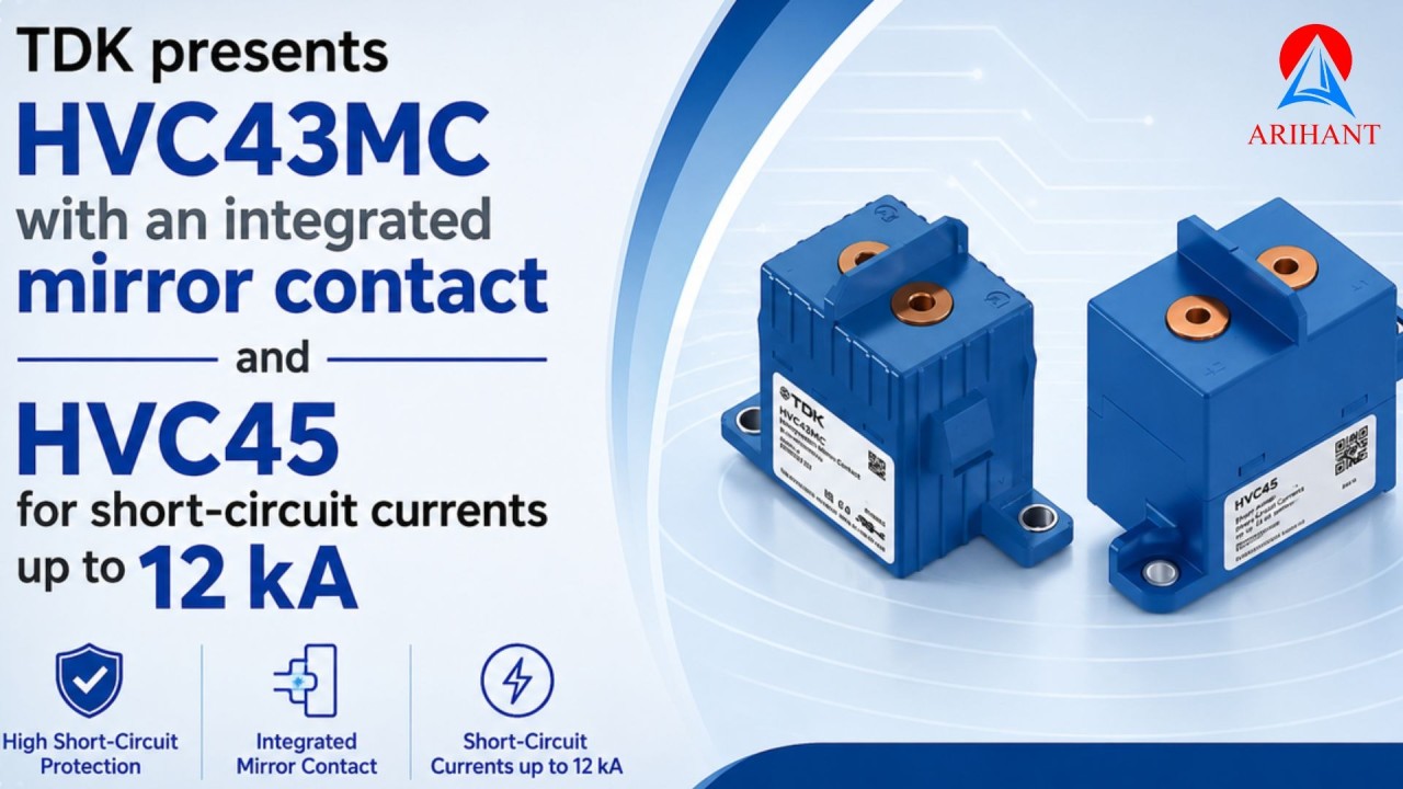 TDK Introduces HVC43MC and HVC45 High-Voltage Contactors for Demanding Applications